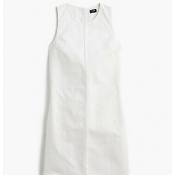 J Crew White Denim Shift Mini Dress size 2 - Picture 3 of 9
